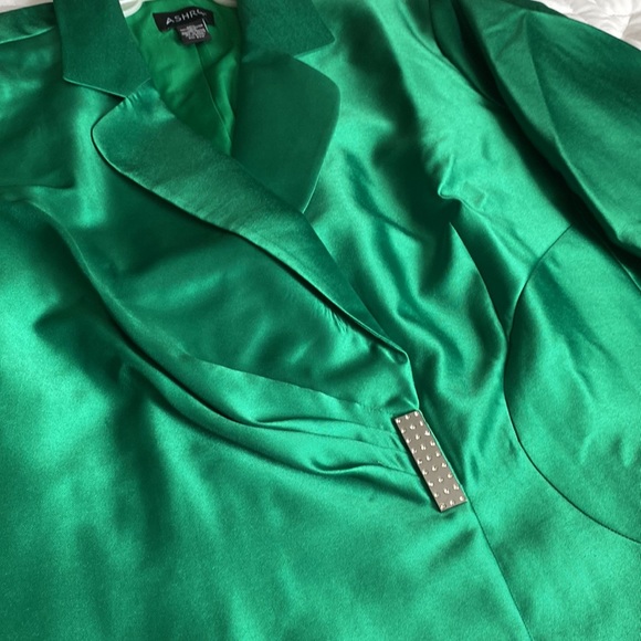 ASHRO Green women skirt suit size 24 - Picture 5 of 10